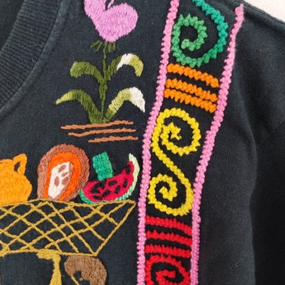 Vintage Mark Athletic Crew Neck Embroidered Top Medium 90s Y2K Heavy Weight - Picture 9 of 10